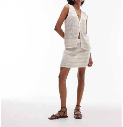 Sol Stripe Knit Mini Skirt