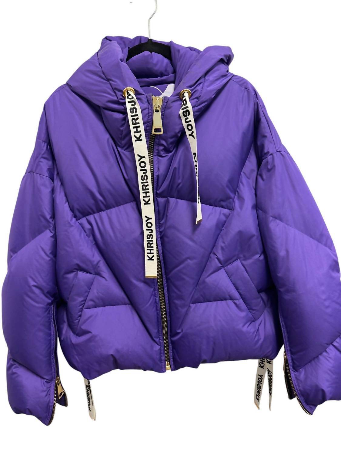 Khrisjoy - PRE-LOVED Iconic hooded puffer jacket with gold zippers - Rack Hunt -