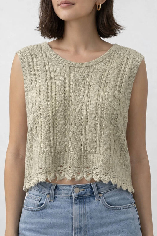 Oversized Sleeveless Knitted Top