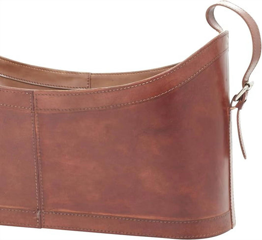 Leather Oval Basket