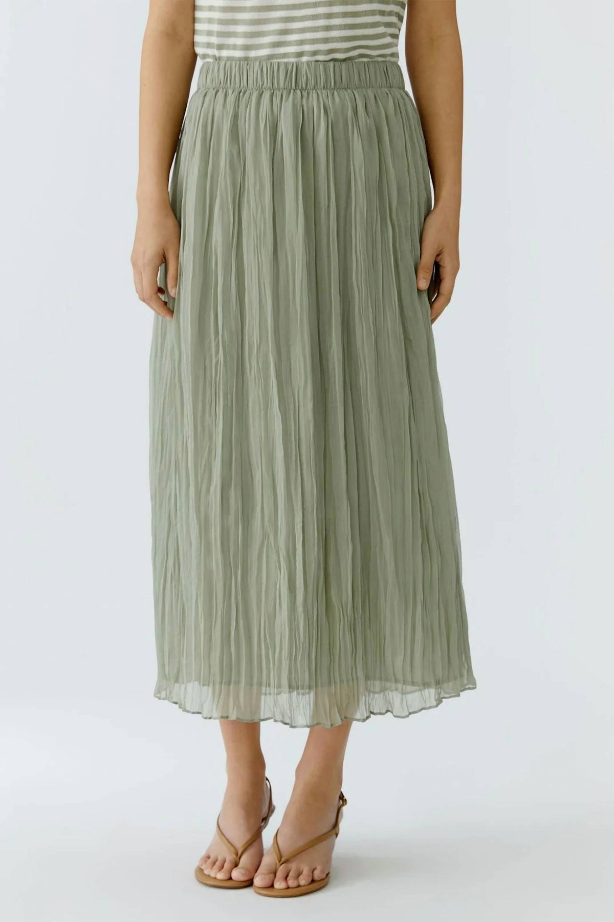 Pleated Maxi Skirt