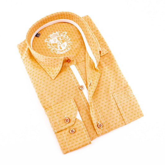 Men's Jacquard Button Down Shirt With Pocket