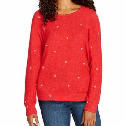 Relaxed Fit Printed Cozy Pullover Top