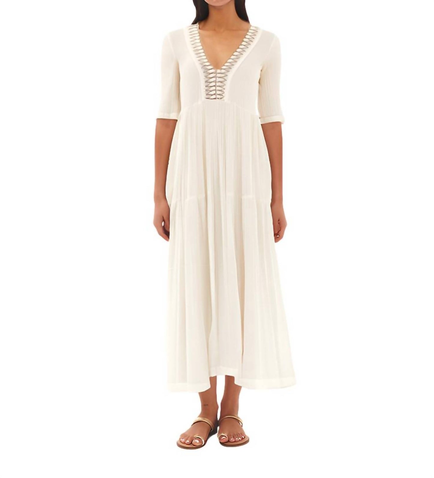 TEXTURED COTTON DRESS
