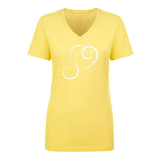 Women's Elephant Spirit Cotton Blend V-Neck Short Sleeve T-Shirt