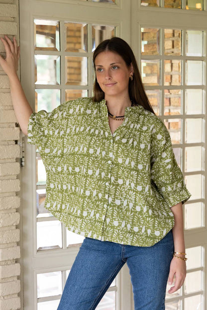 Poppy Print Blouse