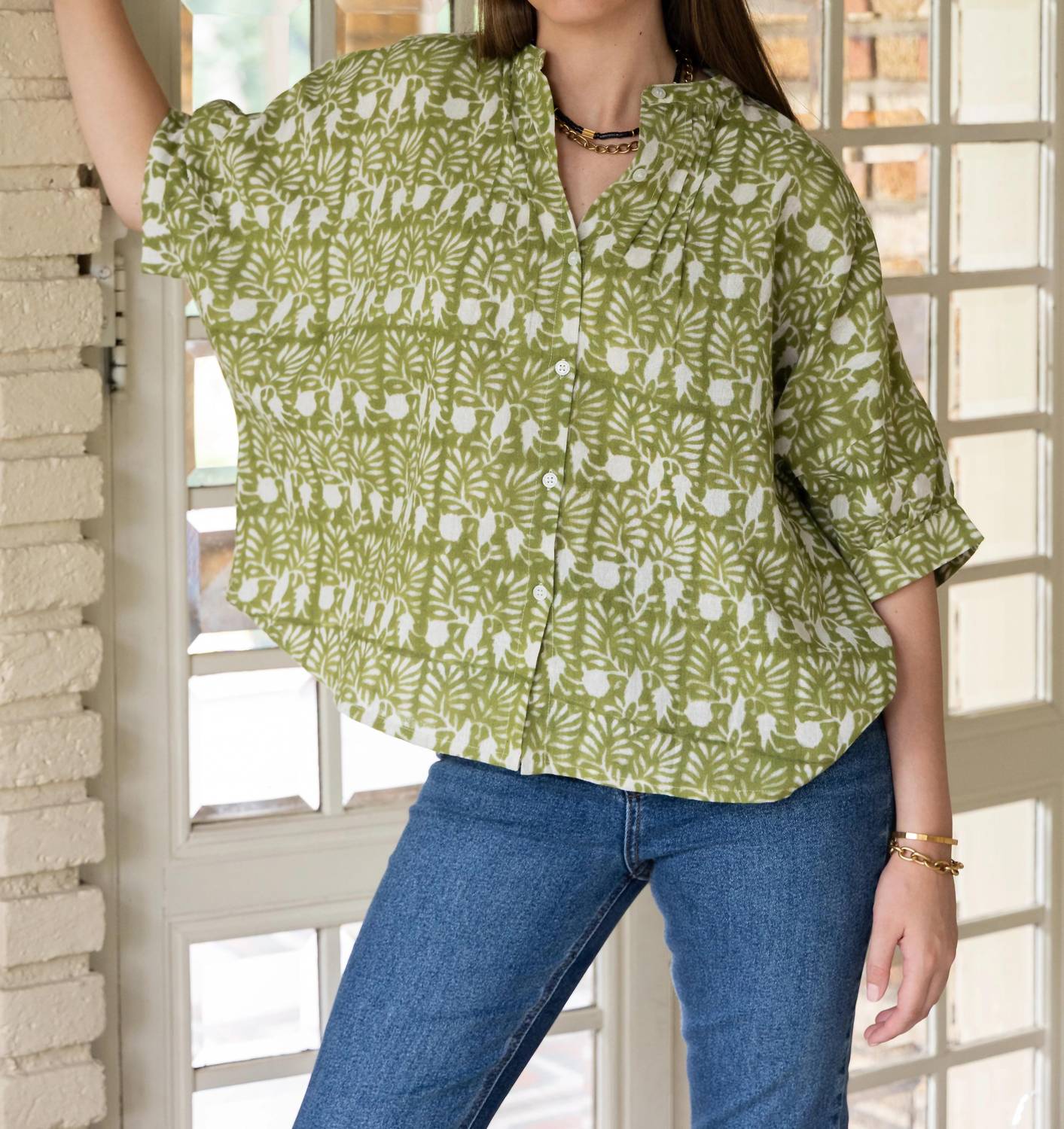 Poppy Print Blouse