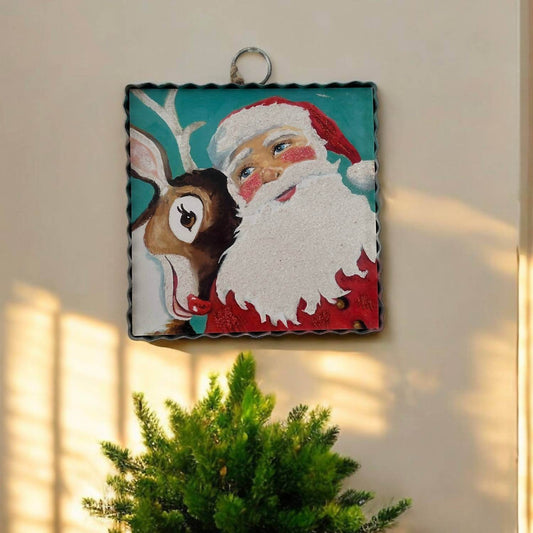 Round Top - Santa & Rudolph Charm - Rack Hunt -