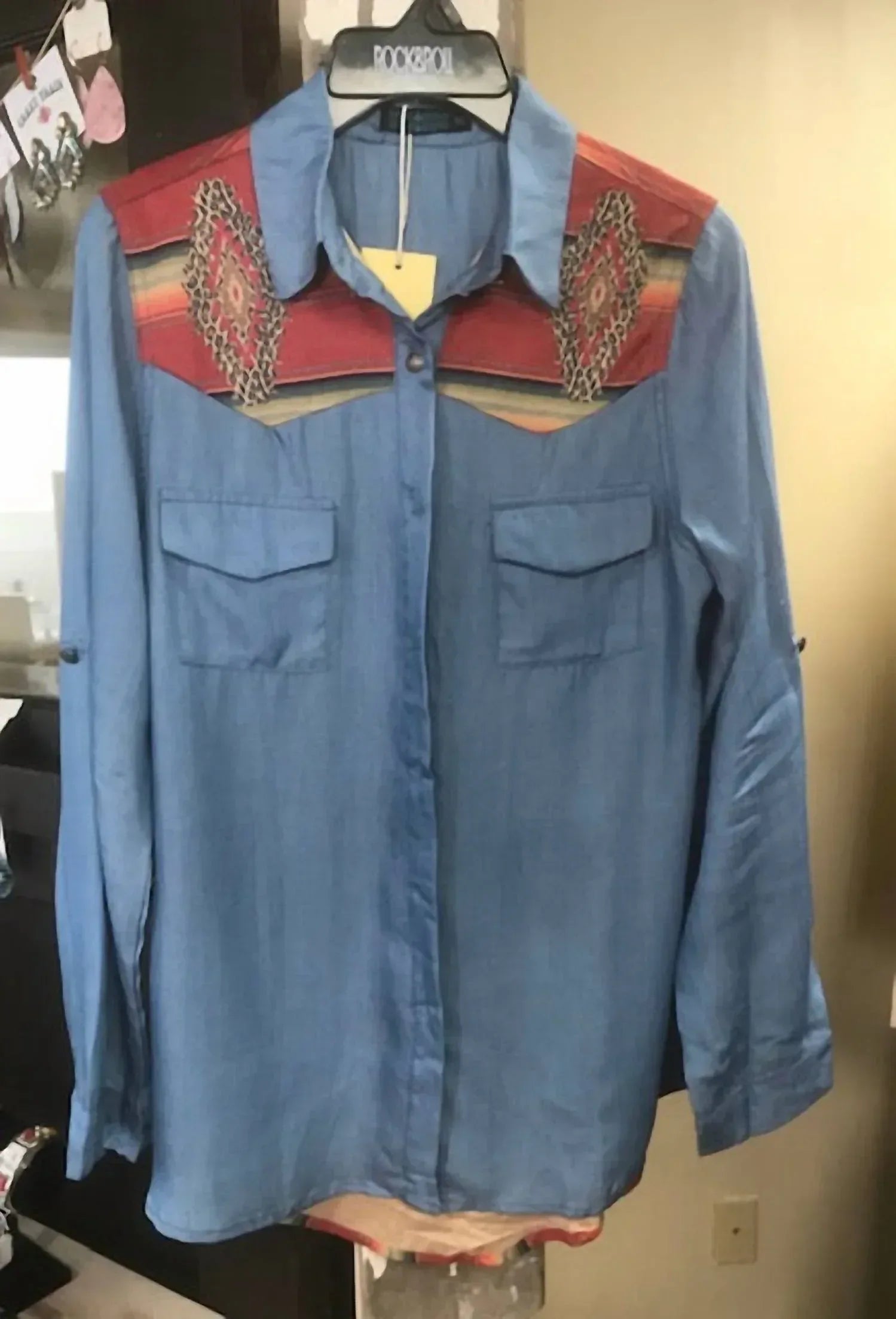 Fashion Express - Women's Leopard Back & Yoke Shirt - Rack Hunt