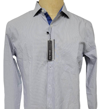 Galaxy by Harvic - Men's Long Sleeve Slim Fit Striped Shirt - Rack Hunt