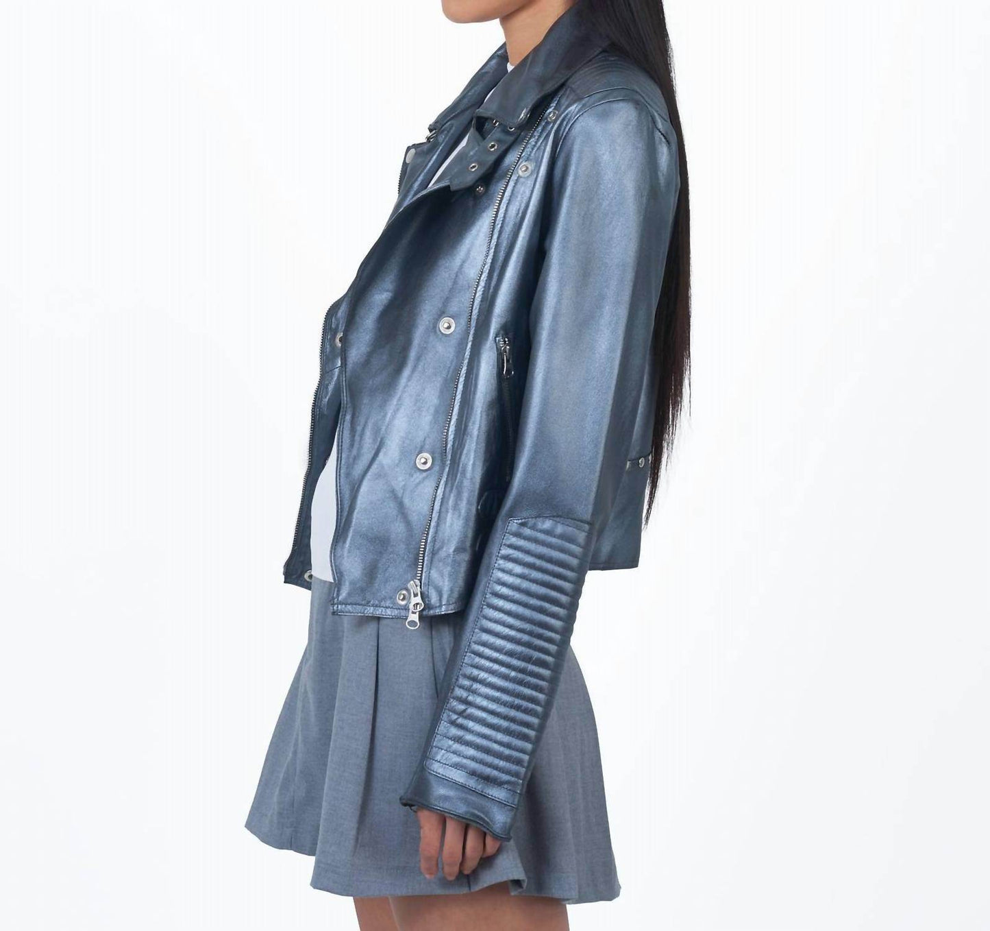 JKT NYC - Harley Metallic Leather Jacket - Rack Hunt