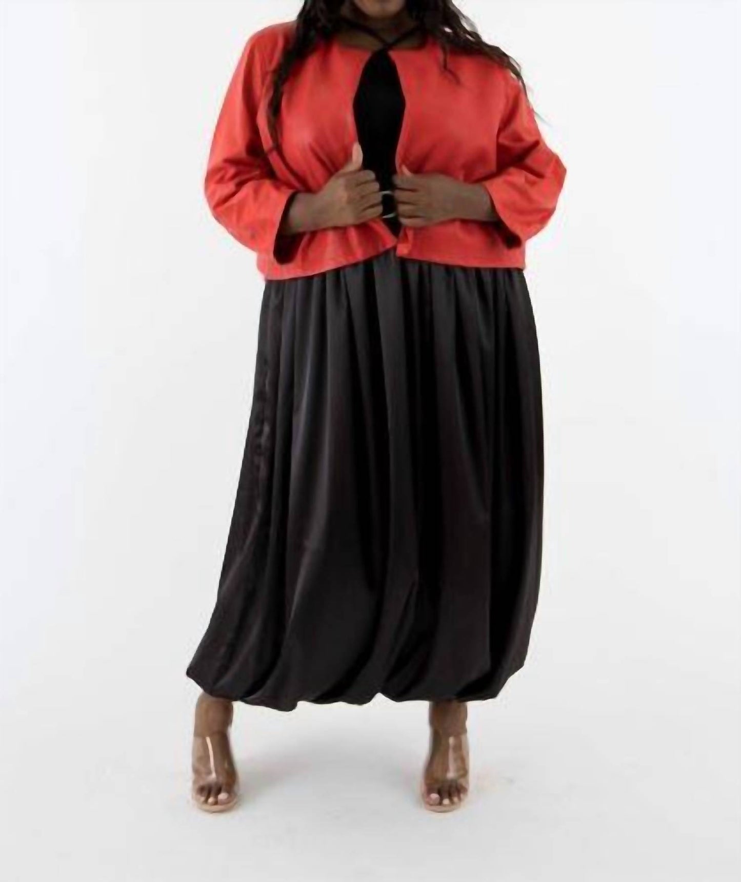 Barre Collarless Leather Jacket