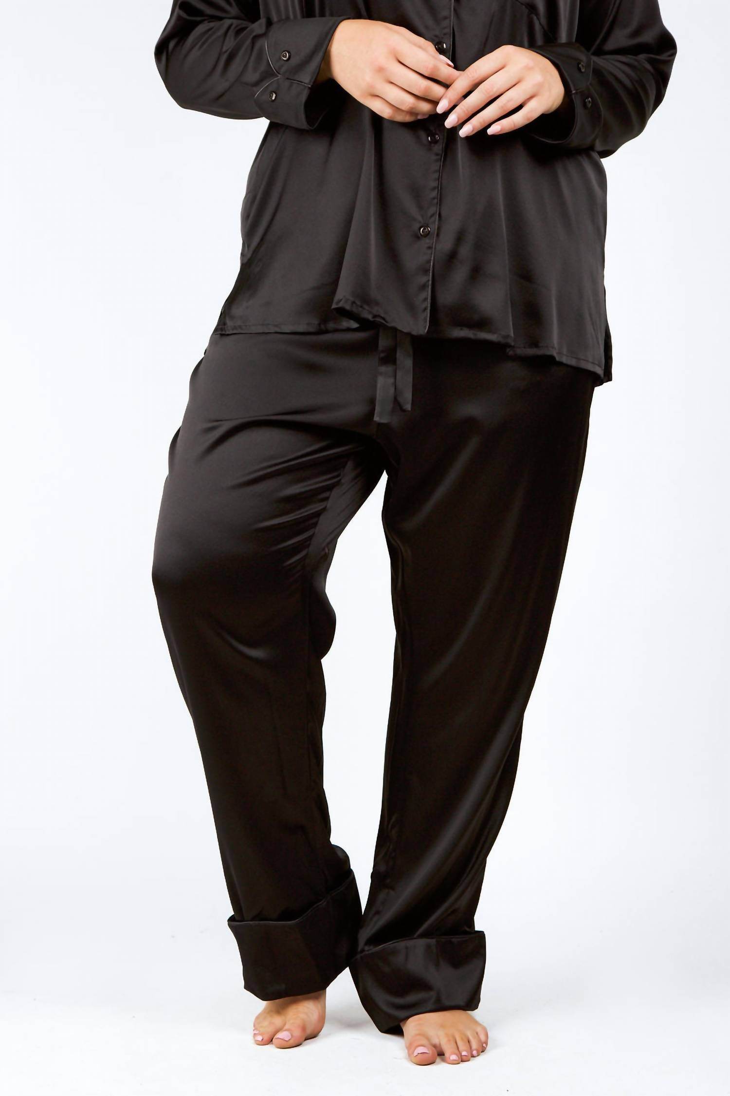 ISAYES - Silk Pajama Set - Plus - Rack Hunt -