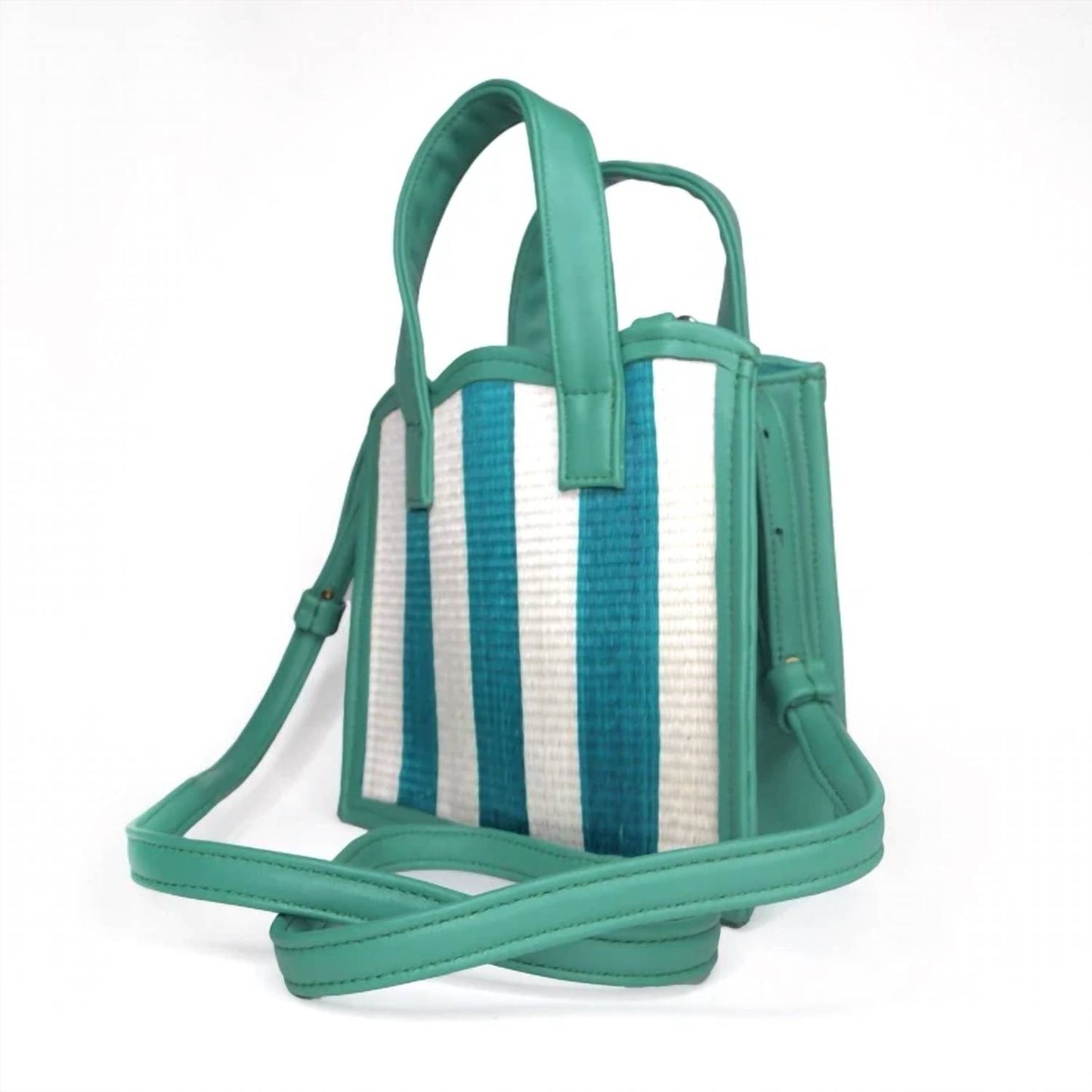 Women's Nina Straw & Leather Tote Bag