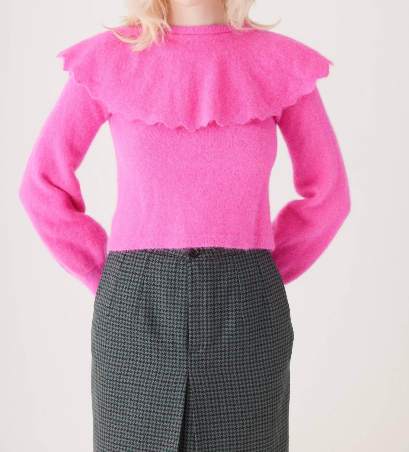 Rose Velvet - Hand Dyed Colette Wool Sweater - Rack Hunt -