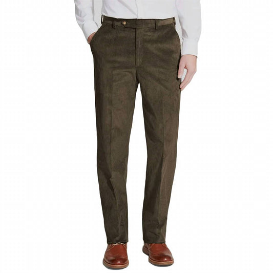 Men's 8 Wale Luxury Italian Corduroy Pant - Hampton Plain Front