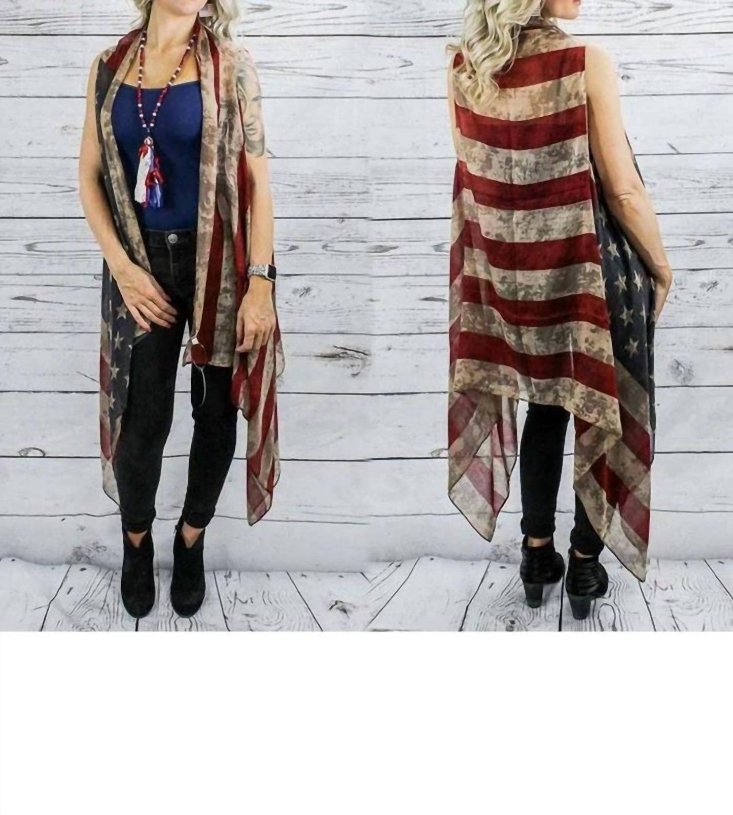 Women's Flag Style Shawl