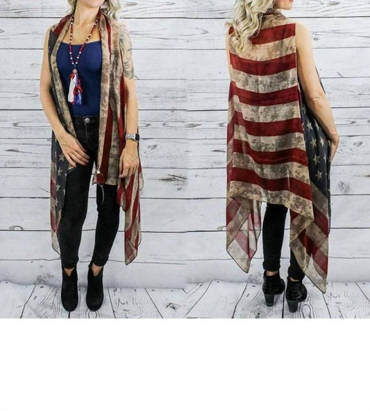 Women's Flag Style Shawl