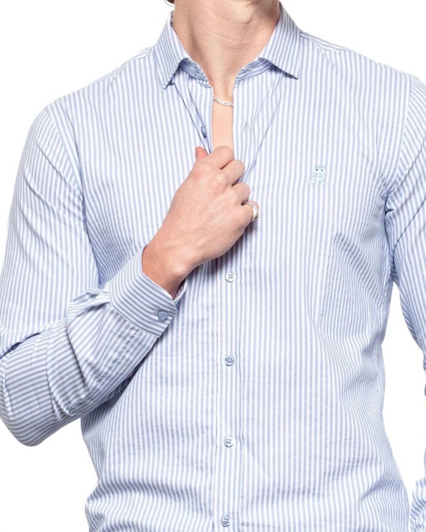 Frog Striped Button Down Shirt