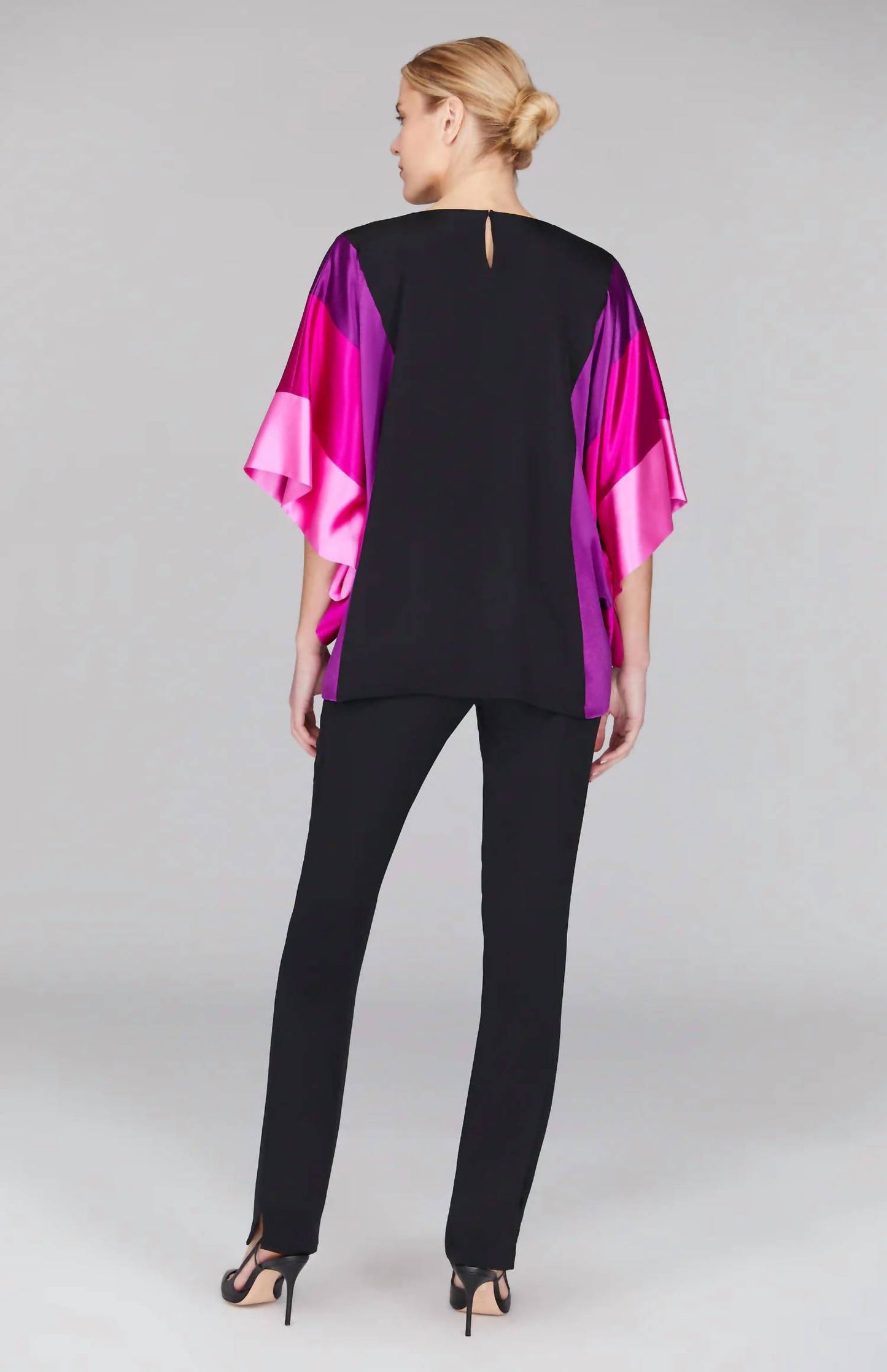 Silk Tunic With Contrast Satin Bands