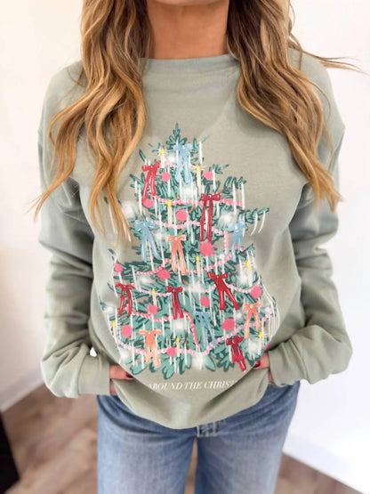 Chaudoin Creations - Ginger Christmas Tinsel Tree Sweatshirt - Rack Hunt