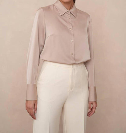 Classic Collared Satin Shirt