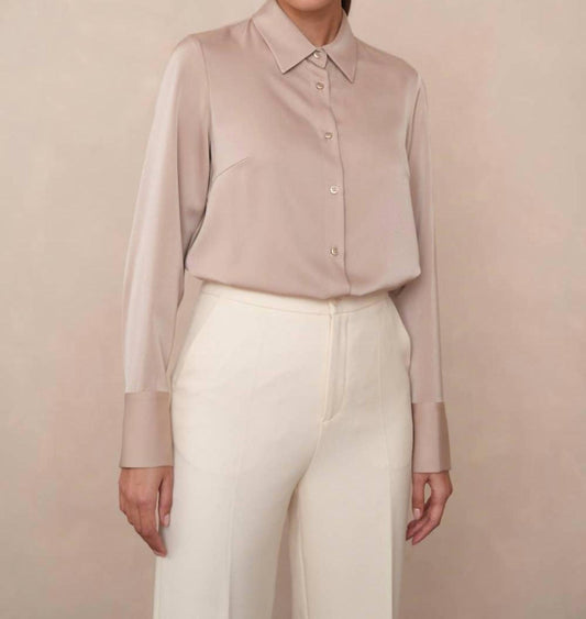 Classic Collared Satin Shirt