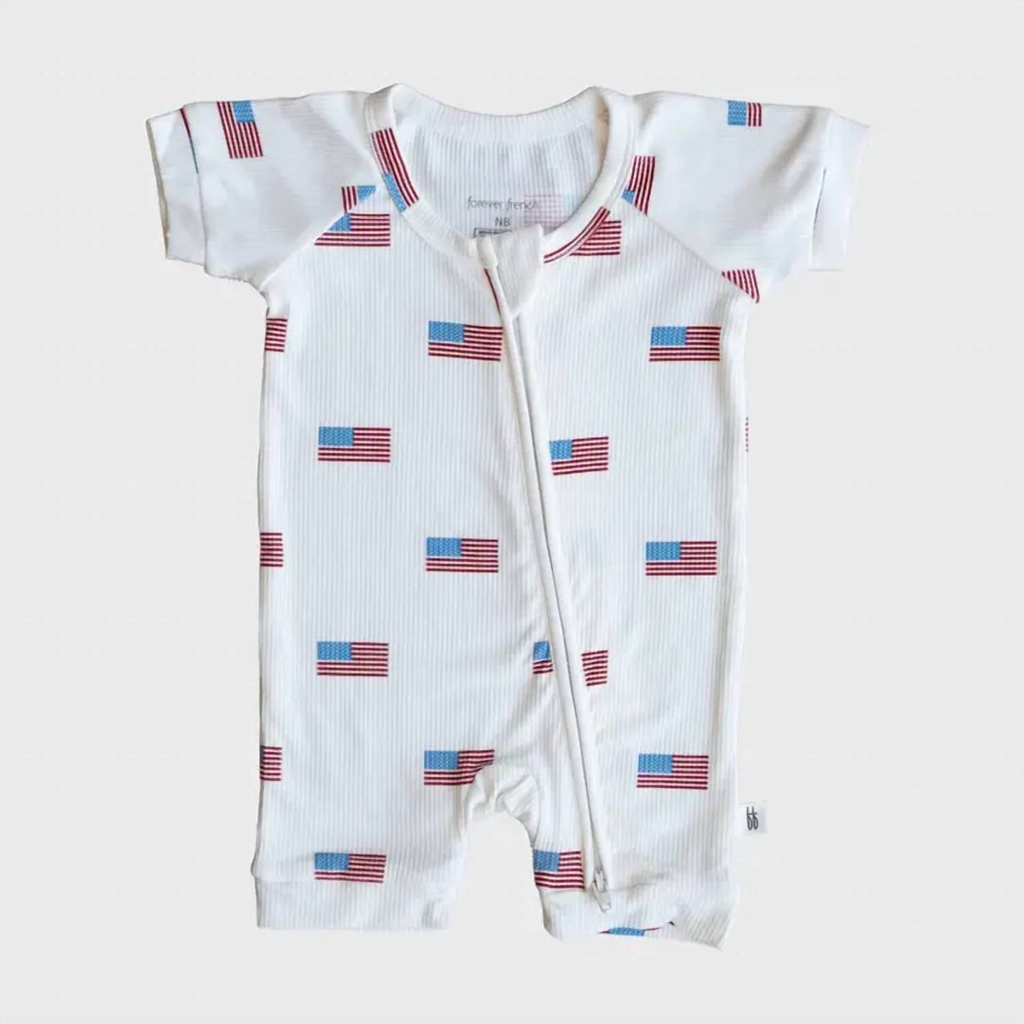 Kids Shortie Bamboo Zip Onesie