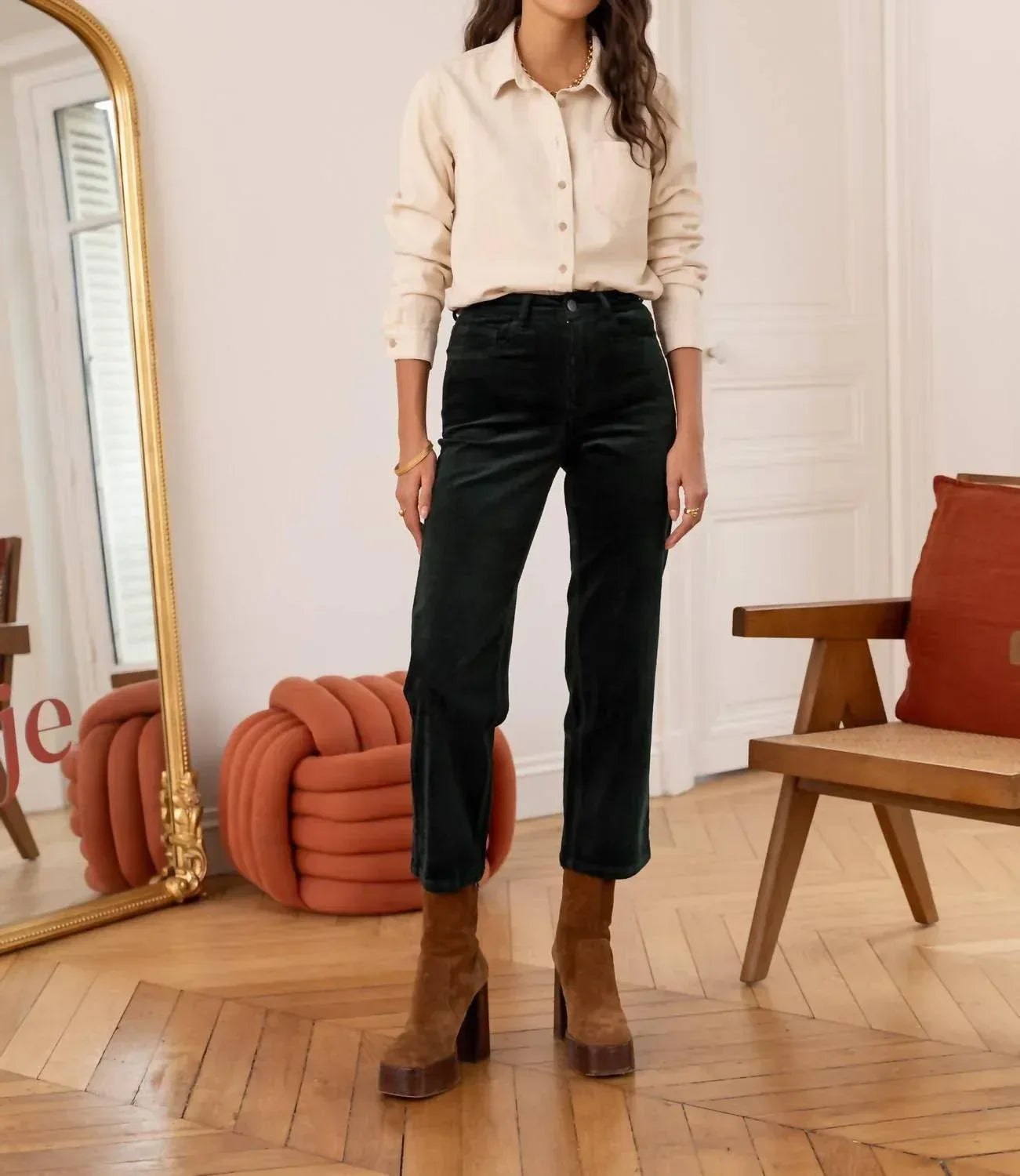 Oraije Paris - Solange Straight Corduroy Pant - Rack Hunt
