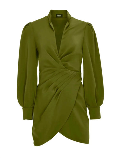 Deity - Deep V Draped Mini Dress - Rack Hunt