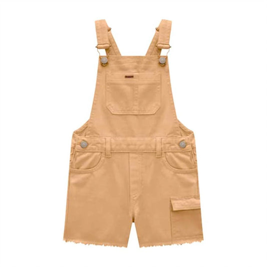 Girl's Frayed Detailing Overalls