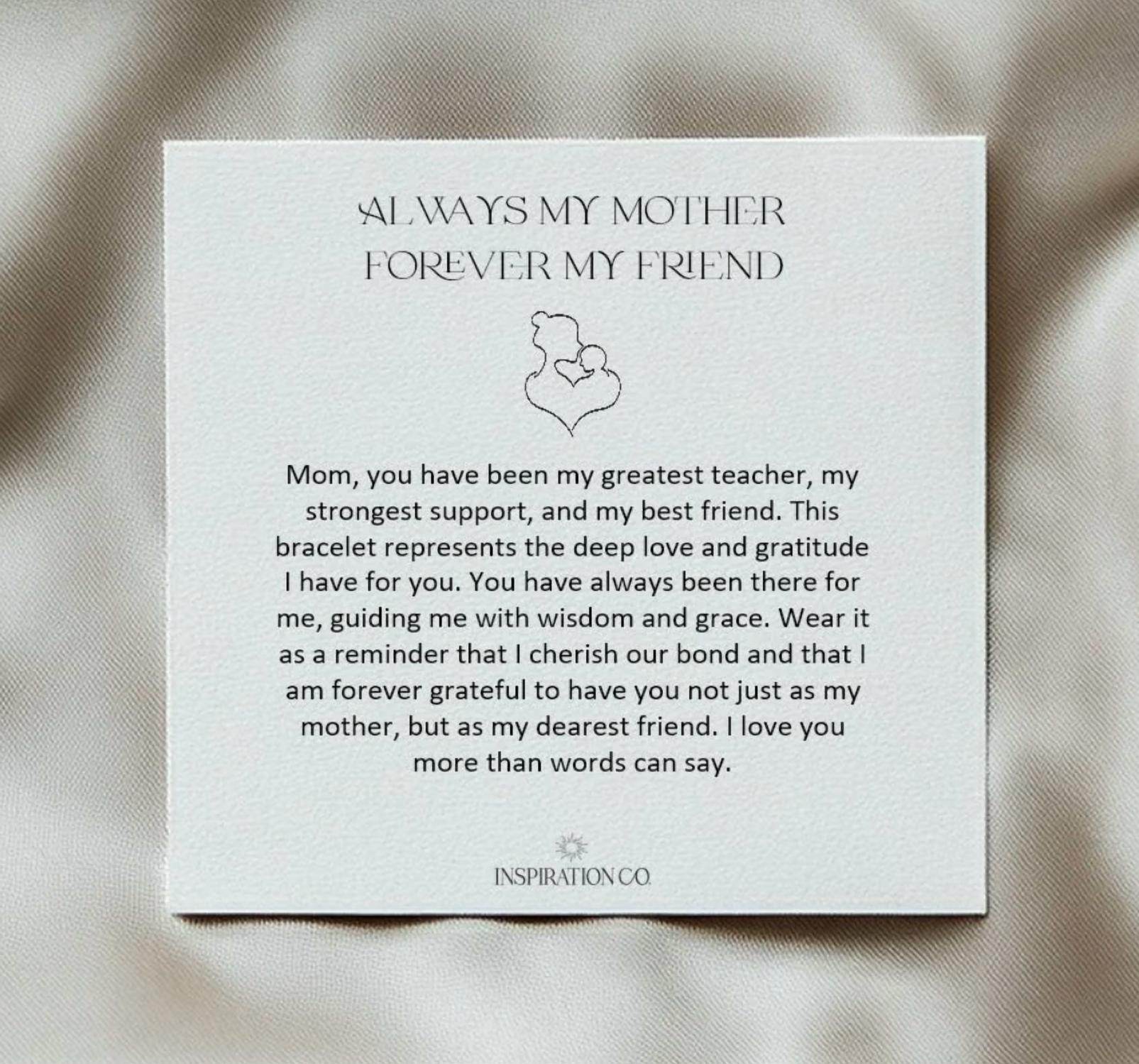 Inspire Me Bracelets - Forever my mother, forever my friend bracelet - Rack Hunt -