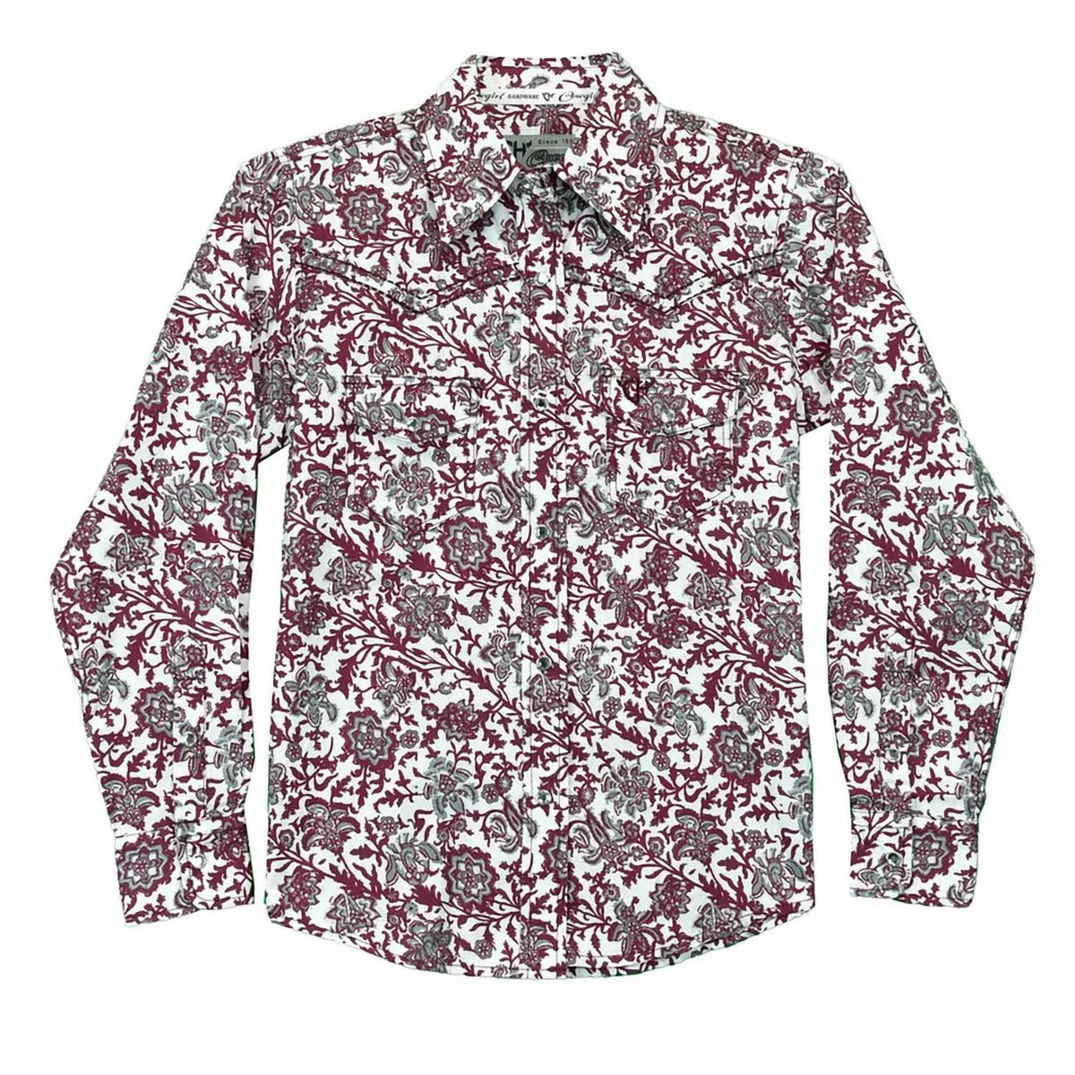 Girl's Floral Pattern Long Sleeve Shirt