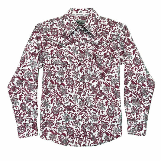 Girl's Floral Pattern Long Sleeve Shirt