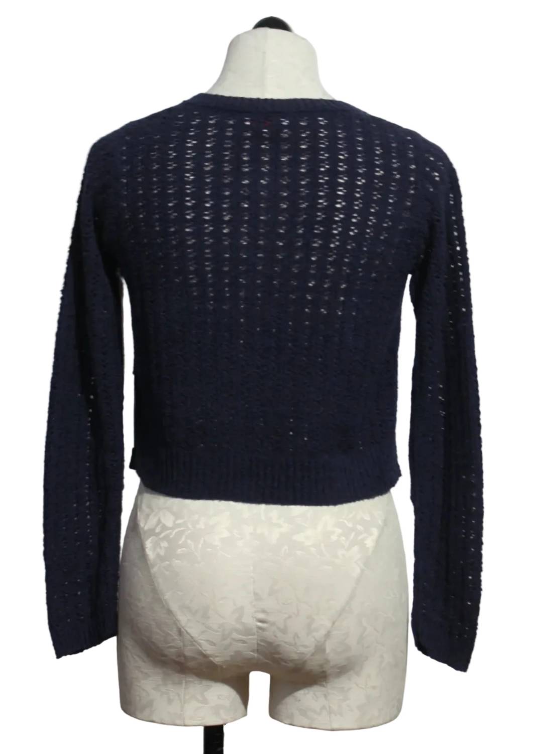 Women's Cotton Boucle Crop Cardigan