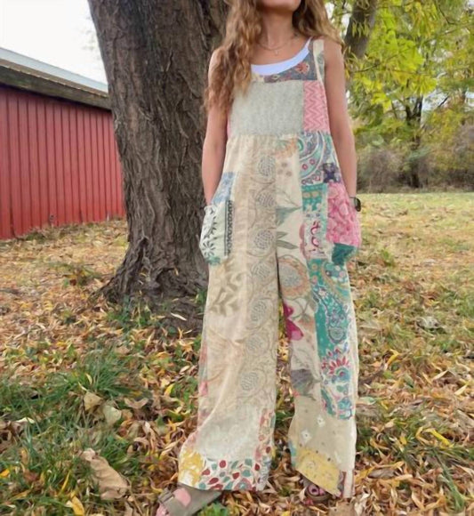 Patchwork Wide Leg Jumper - Plus