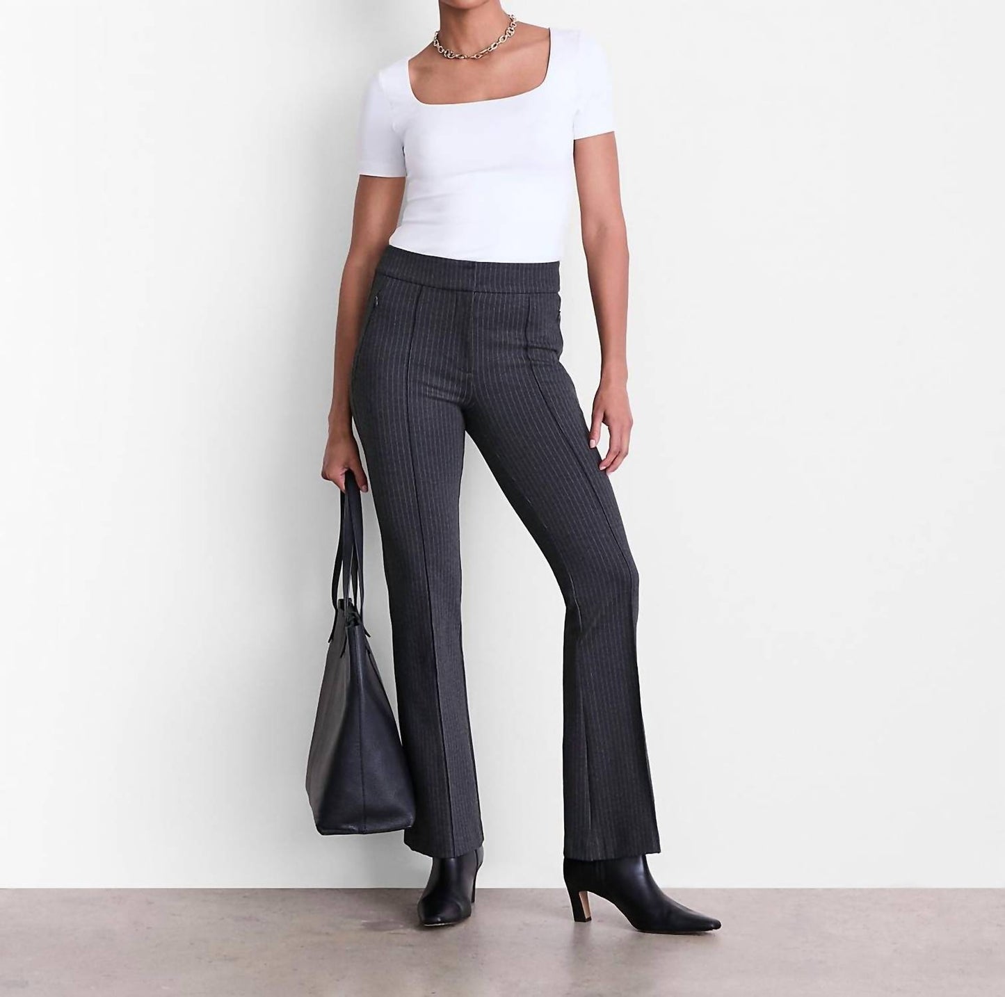 Versa Pintucked Ponte Flare Pants