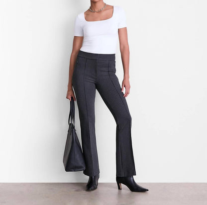Versa Pintucked Ponte Flare Pants