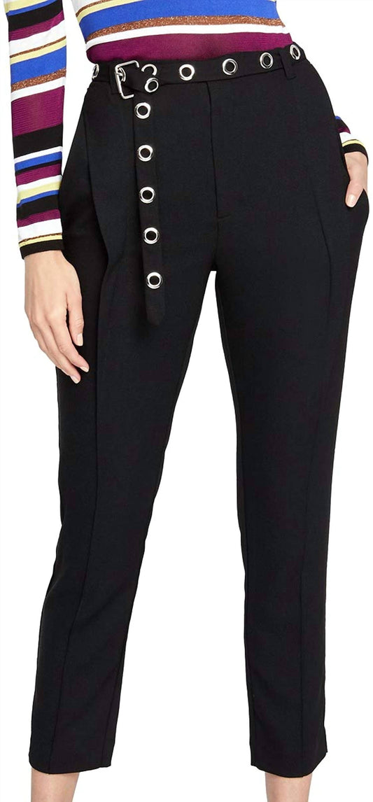Women's Belted Casual Trouser Pants