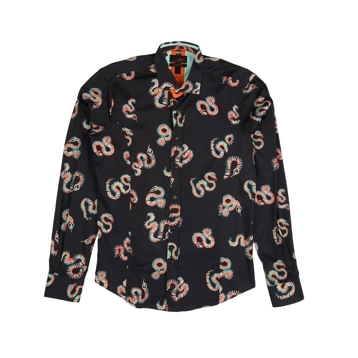 Aztec Snake Print Button Down Shirt