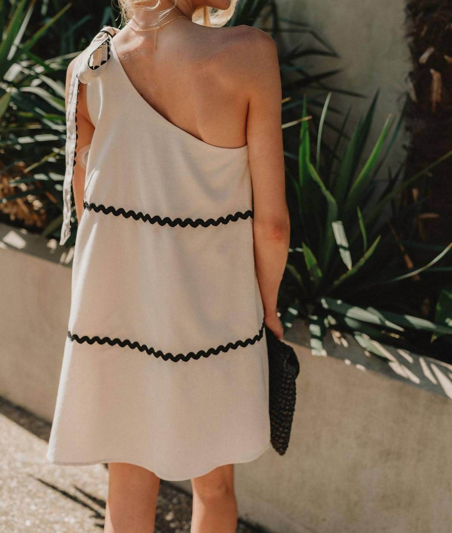 Anna Grace - Aria Wavy One-shoulder Mini Dress - Rack Hunt -