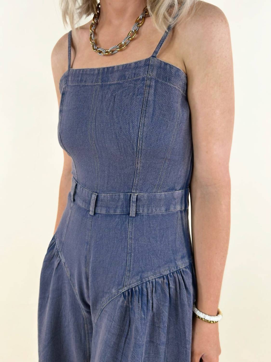 Avery Belted Wide Leg Jumpsuit