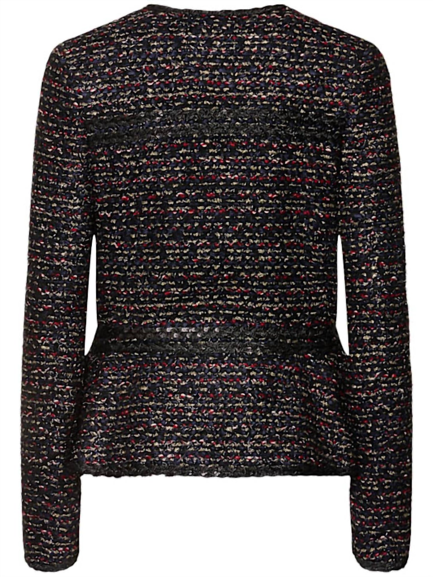 Collarless Boucle Jacket
