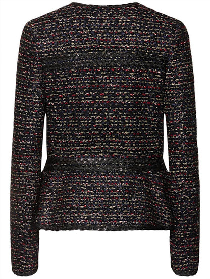 Collarless Boucle Jacket