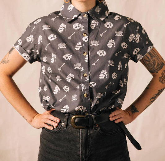 Unisex Cereal Killer Casual Button Down Shirt