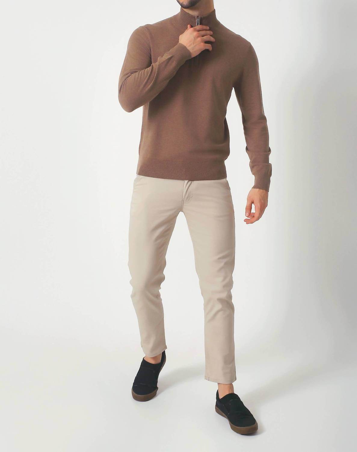 Romeo NYC - Men's Everyday Cotton Quarter Zip Sweater -plus - Rack Hunt
