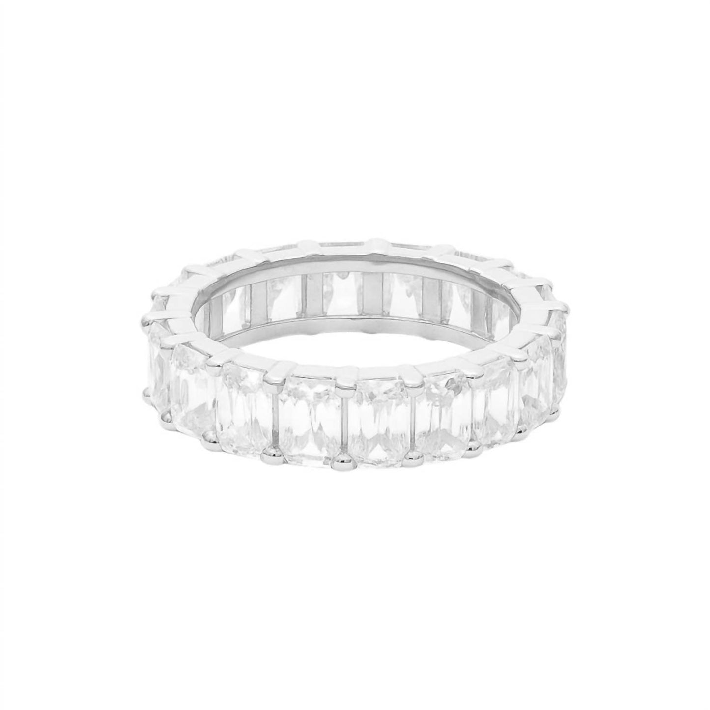 Atlanta Jewelers Supply - Women's Radiant Cut Moissanite Eternity Band Ring - Rack Hunt -