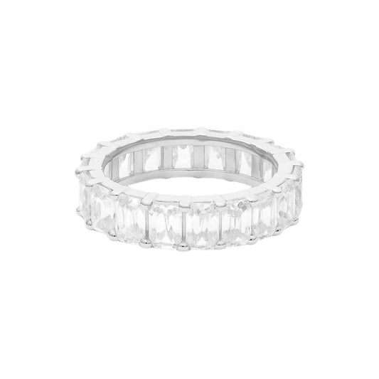 Atlanta Jewelers Supply - Women's Radiant Cut Moissanite Eternity Band Ring - Rack Hunt -
