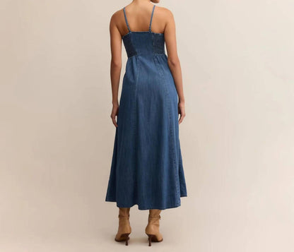 Angel Eyes Denim Midi Dress