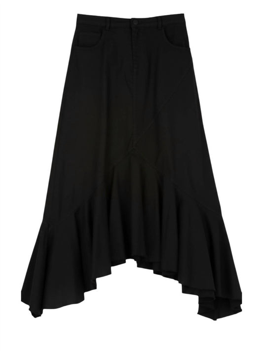 Women's Frayed Hem Hi Low Ruffle Skirt